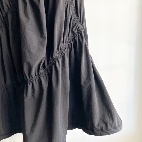 UO Urban Outfitters XS Dress Strapless Black Drawstring Long Asymmetrical - Picture 6 of 12